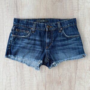 JOE'S JEANS Mid Rise DEJA Frayed Hem Denim Shorts 24
